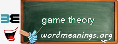 WordMeaning blackboard for game theory